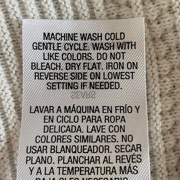 Laura Scott Cream Cotton Cardigan Sweater Round Neck Classic Fit MEDIUM Fall - Picture 8 of 8